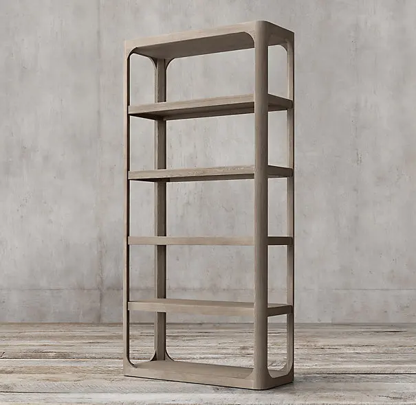 Retro solid wood bookcase Modern simple dining side cabinet Household small apartment bookshelf