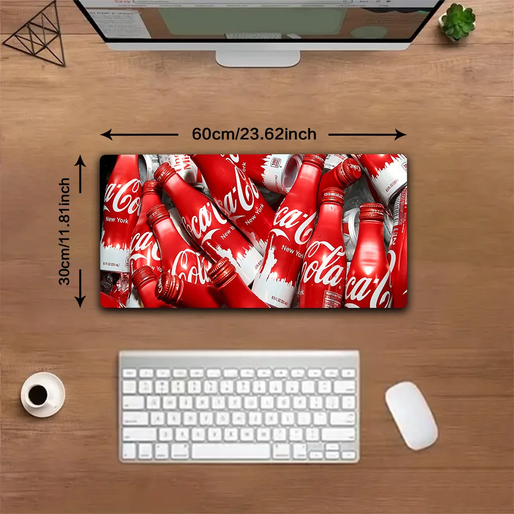 Tappetino per mouse da gioco Cola rinfrescante estivo 1 pezzo - Base in gomma antiscivolo, lavabile, accessori da scrivania, perfetto per l'uso in ufficio e in scuola,