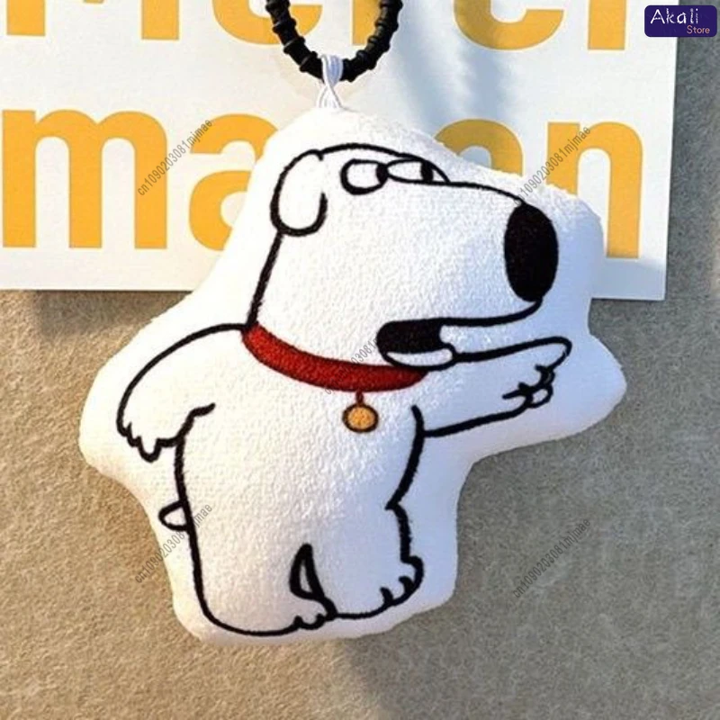 LLavero de perro brian parlante divertido, juguete con sonido colgante, llavero de voz para aliviar el estrés, bonito regalo para mascotas, bolsa de coche, decoración colgante