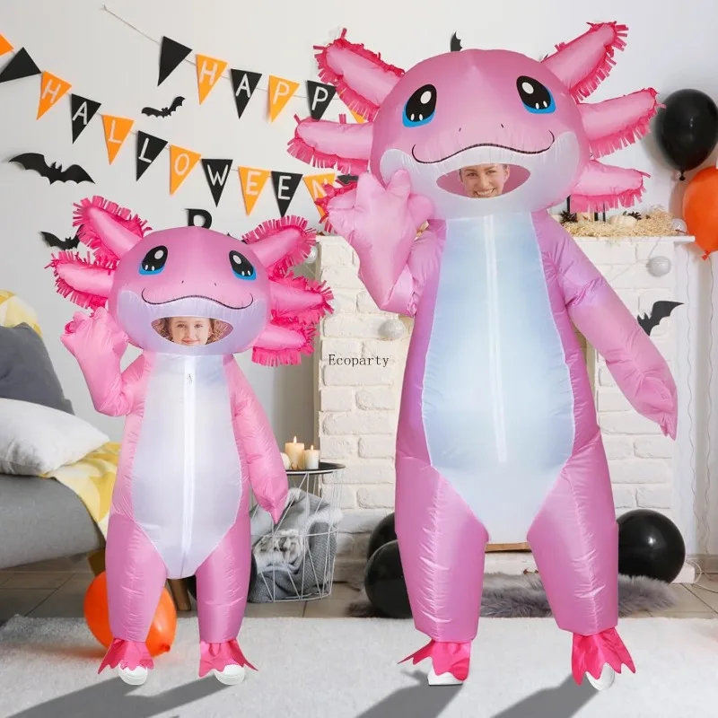 

Inflatable Dance Axolotl Costume for Adults Halloween Blow Up Costume Deluxe Pink Costumes Cosplay Party Disfraz Clothing