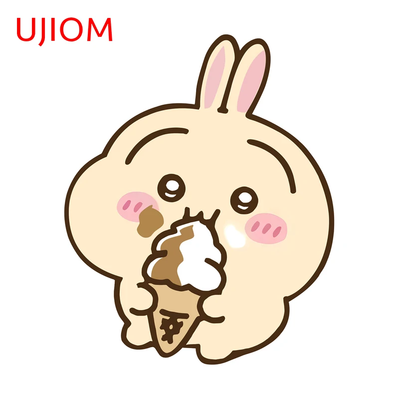 UJIOM Cute Rabbit Ears Wall Sticker Occlusion Scratch Adhesive Refrigerator Decal Suitable For Surfboard Skateboard Decor