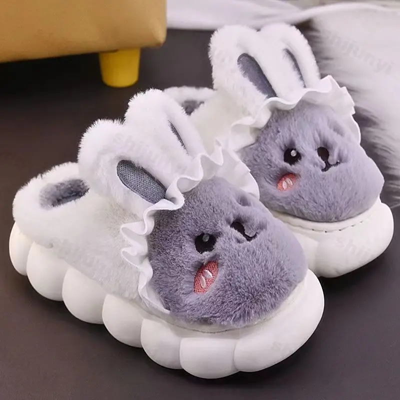 طفل نعال تدفئة 2025 شتاء جديد بنين بنات الكرتون الحيوان نعال من القطن عدم الانزلاق مريحة لينة وحيد أفخم أحذية قطنية #5