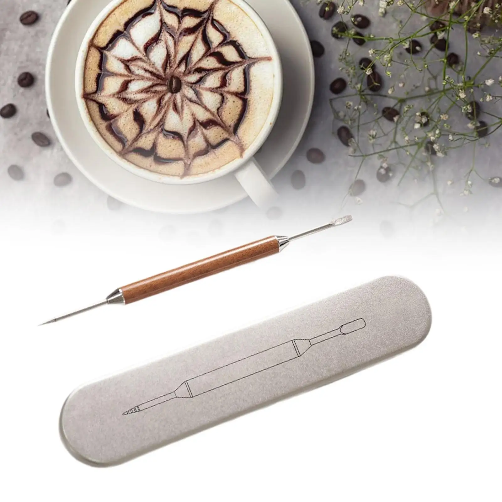 Latte Art Pen Lightweight Coffee Drawing Needle for Home Kitchen Coffee Shop