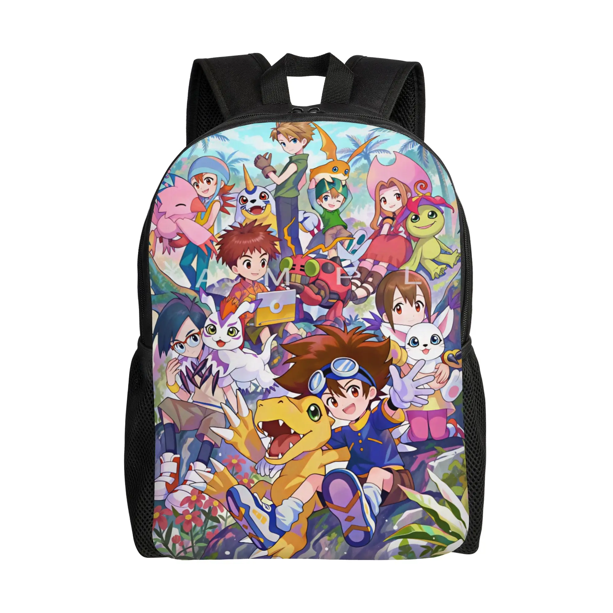 Digimon Backpack  Outdoor Style Backpacks Teen Designer Print High School Bags Kawaii Rucksack