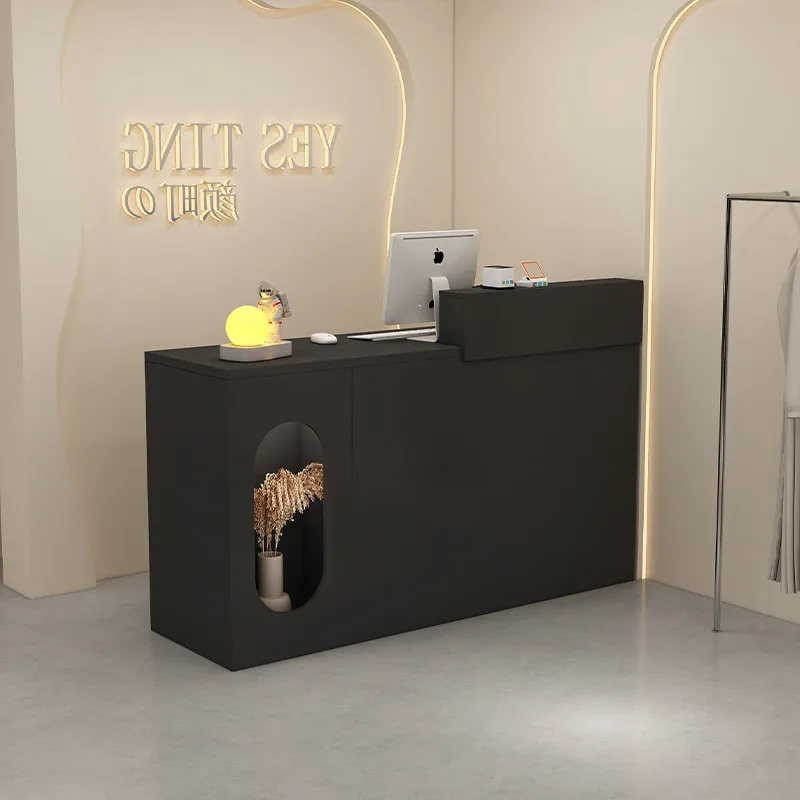 

Modern Office Reception Desk Counter Decorations Aesthetic Italian Reception Desk Counter Beauty Salon Commercial Furniture