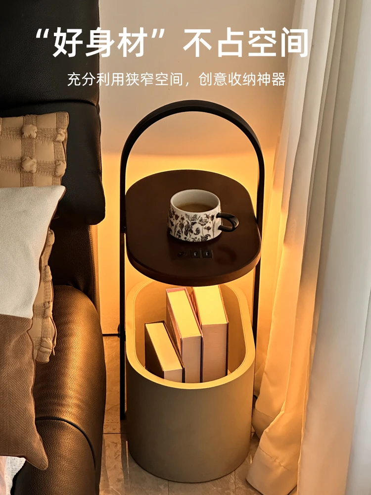 

Living room floor lamp bedside lamp coffee table sofa edge bedroom cream charging ins atmosphere floor lamp