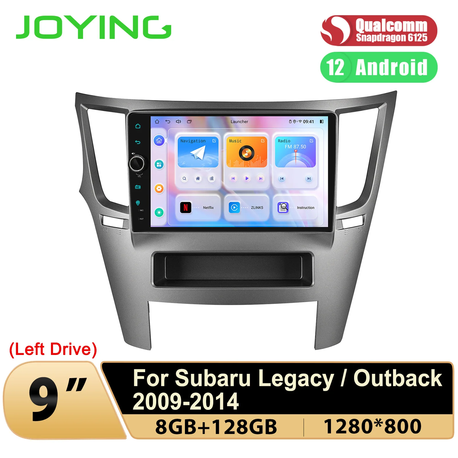 

JOYING 9"Android 12 Car Radio Autoradio Stereo Car Play For Subaru Legacy Outback 2009-2014 Support Harman Kardon Plug and Play