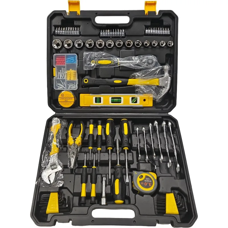 108pcs Hand Tools Set Ratchet Spanner Wrench Socket For Car Repair Tire Repair Mechanical Tool Kits