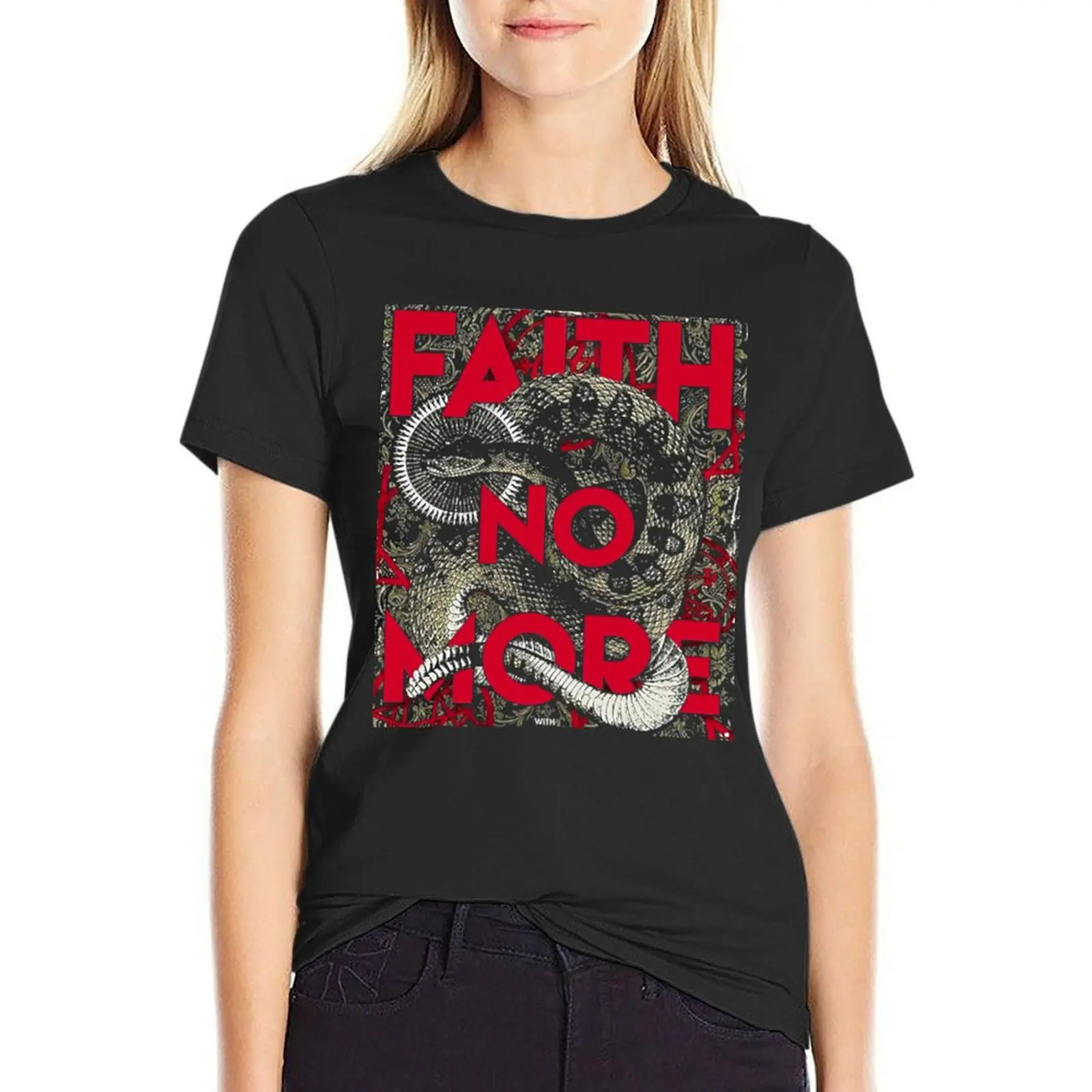 

Retro Faith No Mores Vaporware Image Beautiful T-Shirt blacks customs Women's cotton t-shirt