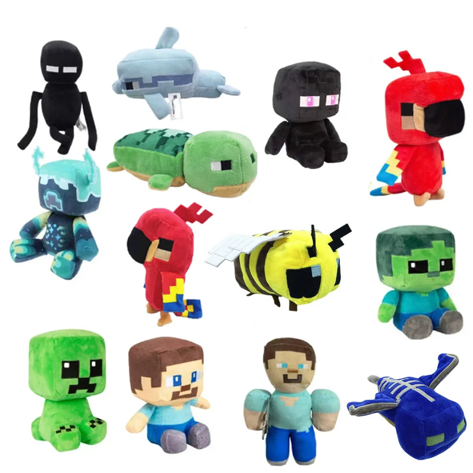 

1/10 шт. игровая фигурка Мои миры животное плюшевая кукла игрушка свинья Enderman Creeper овца плюшевая мягкая коллекция кукла Рождественский подарок 20 см
