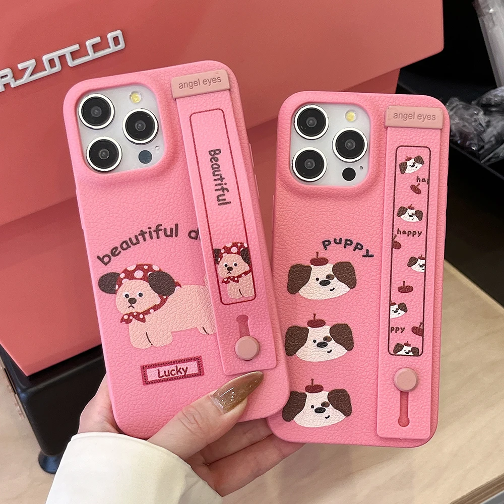 

Cute Funny Dachshund Puppy Sausage Holder Phone Case For iPhone 15 16 14 13 Pro Max Animal Lens Protected Soft Silicone Cover