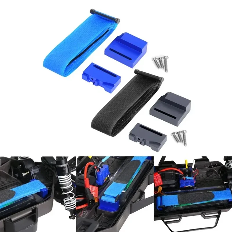 RC Car 1/10 Aluminium Alloy RC Battery Holder Mount Hold Down for TRAXXAS Ford F-150aptor R 4X4