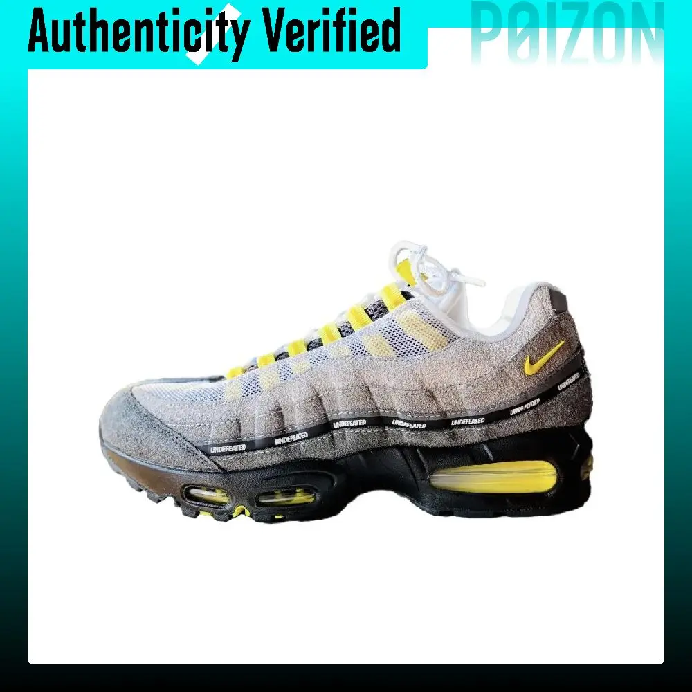 UNDEFEATED x Nike Air Max 95 Abrasion Resistant Low top Casual Running Shoes Unisex Gray Yellow IB4523-002