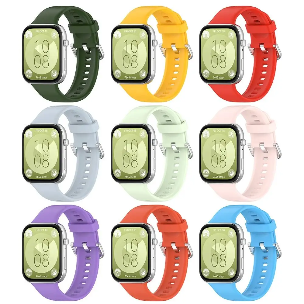 Мягкий сменный силиконовый ремешок, ремешок для часов, аксессуары, браслет для часов, спортивный умный Браслет для часов Huawei Watch Fit 3