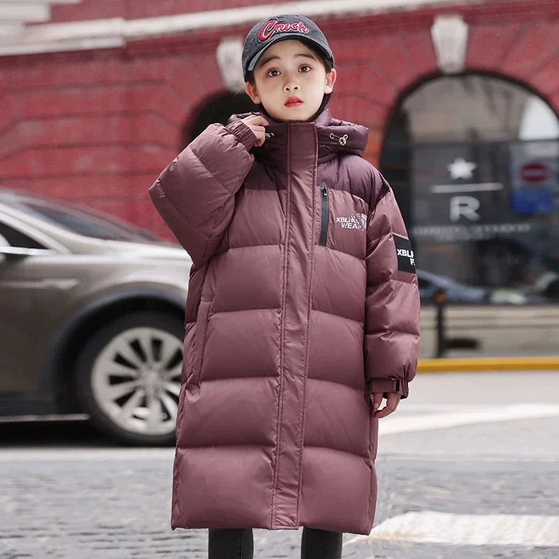 

RAISE Duck Down Jacket For Kid Girl Plus Velvet Teen Boy Winter Jacket 6-14 Years Kid Boy Parkas Children Girl Outerwear Clothes