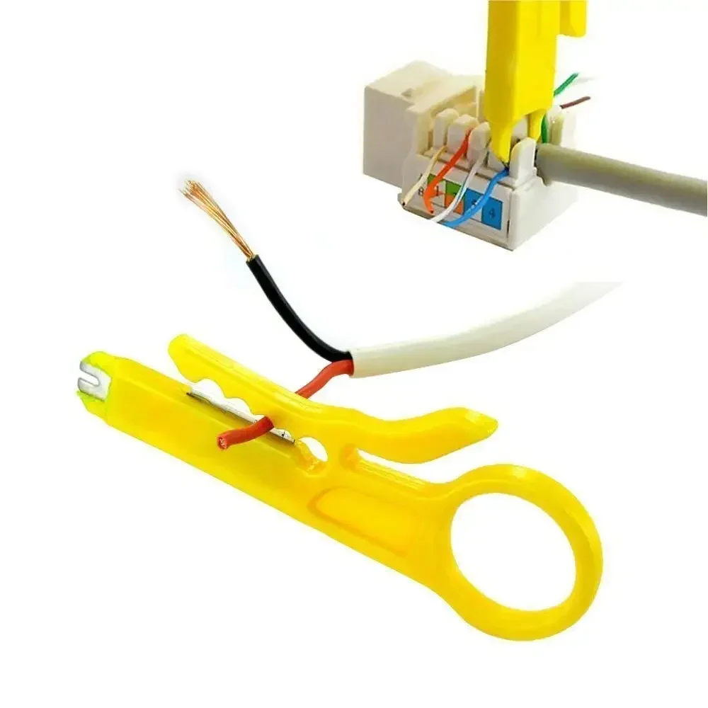 Network Ethernet LAN Kit Tester per cavi 4 in 1 + crimpatrice a crimpare + spelafili + 100x Rj45 Cat5 Cat5e connettore spina Netw