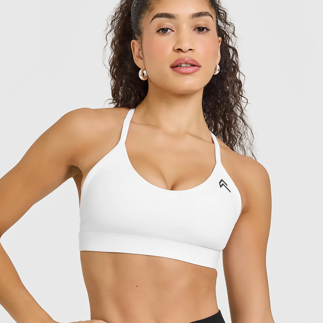 

Moisture Wicking Yoga Bra - Open Back Racerback Athletic Top, Anti-Shock Summer Gym Vest