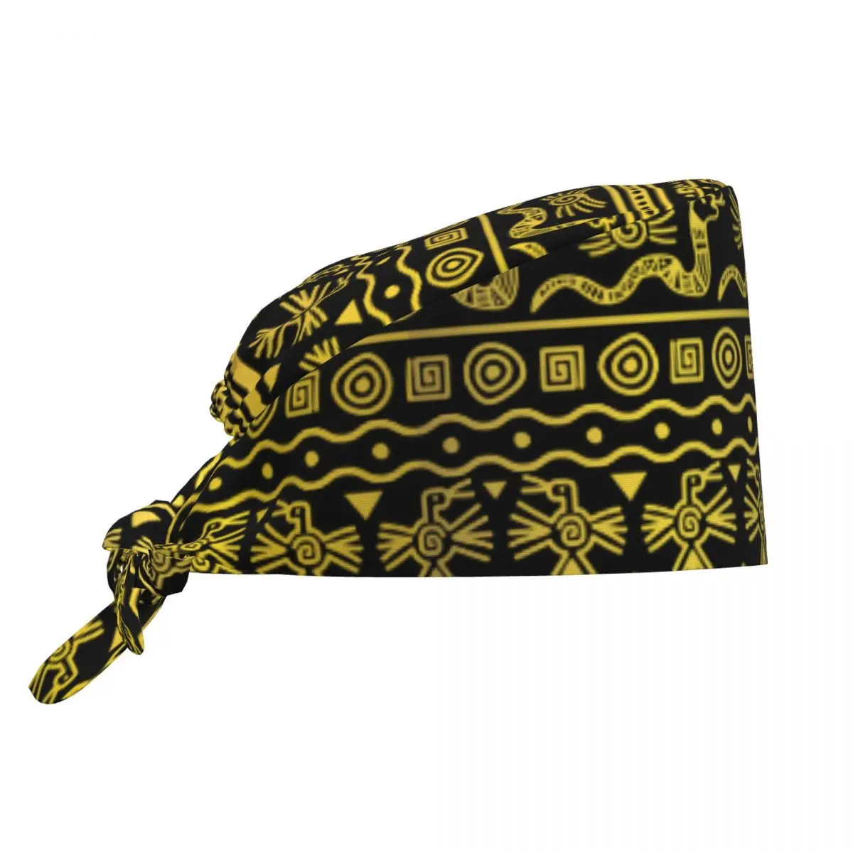 Wholesale Golden Ancient Egyptian Hieroglyphs Hat Cleaning Working Cap Beauty Salon Nursing Cap Male Surgical Hat Scrub Caps