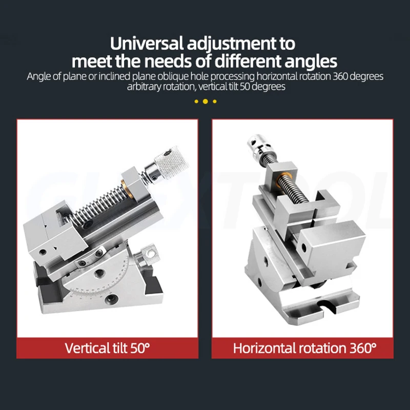 Imagem -05 - High Precision Universal Grinder Precision Vise Parafuso Sine Slope Ângulo Ajustável Ferramenta Inclinação Vice Moagem Machine Polegada