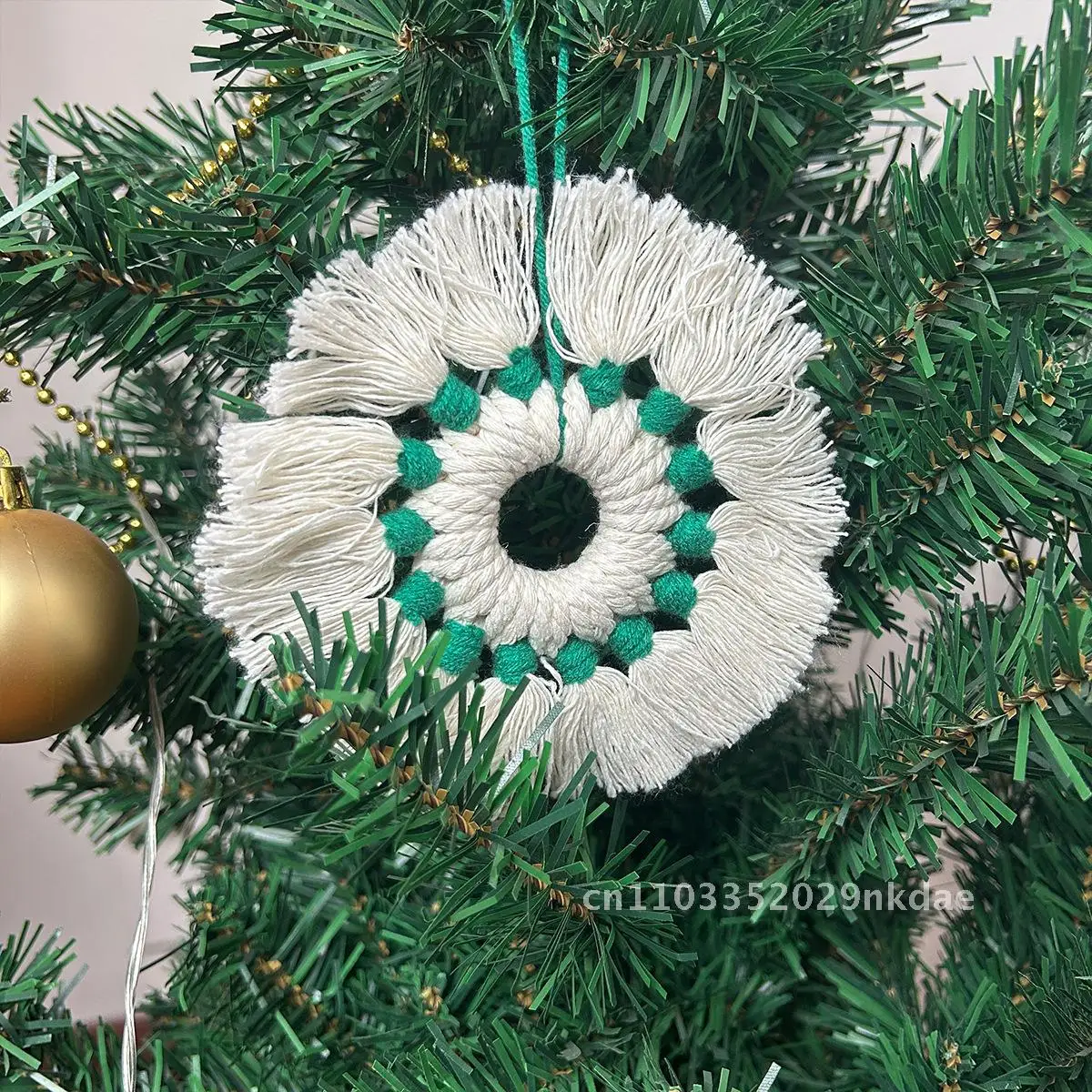 

Christmas wreath decoration rattan ring pendant Christmas tree window decoration Christmas gift
