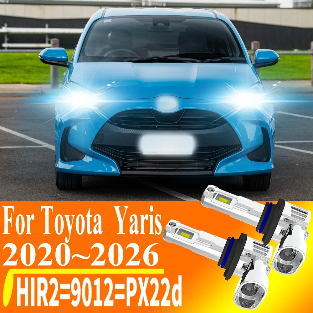 

2 шт. HIR2 9012 PX22d Светодиодные фары высокой мощности Canbus, белые автомобильные лампы, противотуманные фары, диодные лампы для мотоциклов, для Toyota Yaris 2020~2026