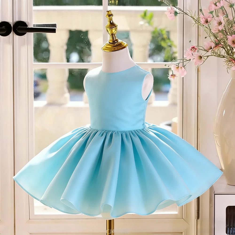 

2026 Wed Dress KidsGown Pageant Host Outfit Piano Recital Performance Formal Wear Costume Princess Girls First Year Birthday