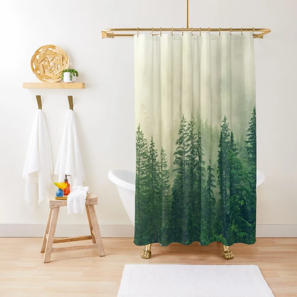 

MISTY FOREST Shower Curtain Waterproof Fabric Bathroom Set For Bathroom Bathroom Accessories Curtain