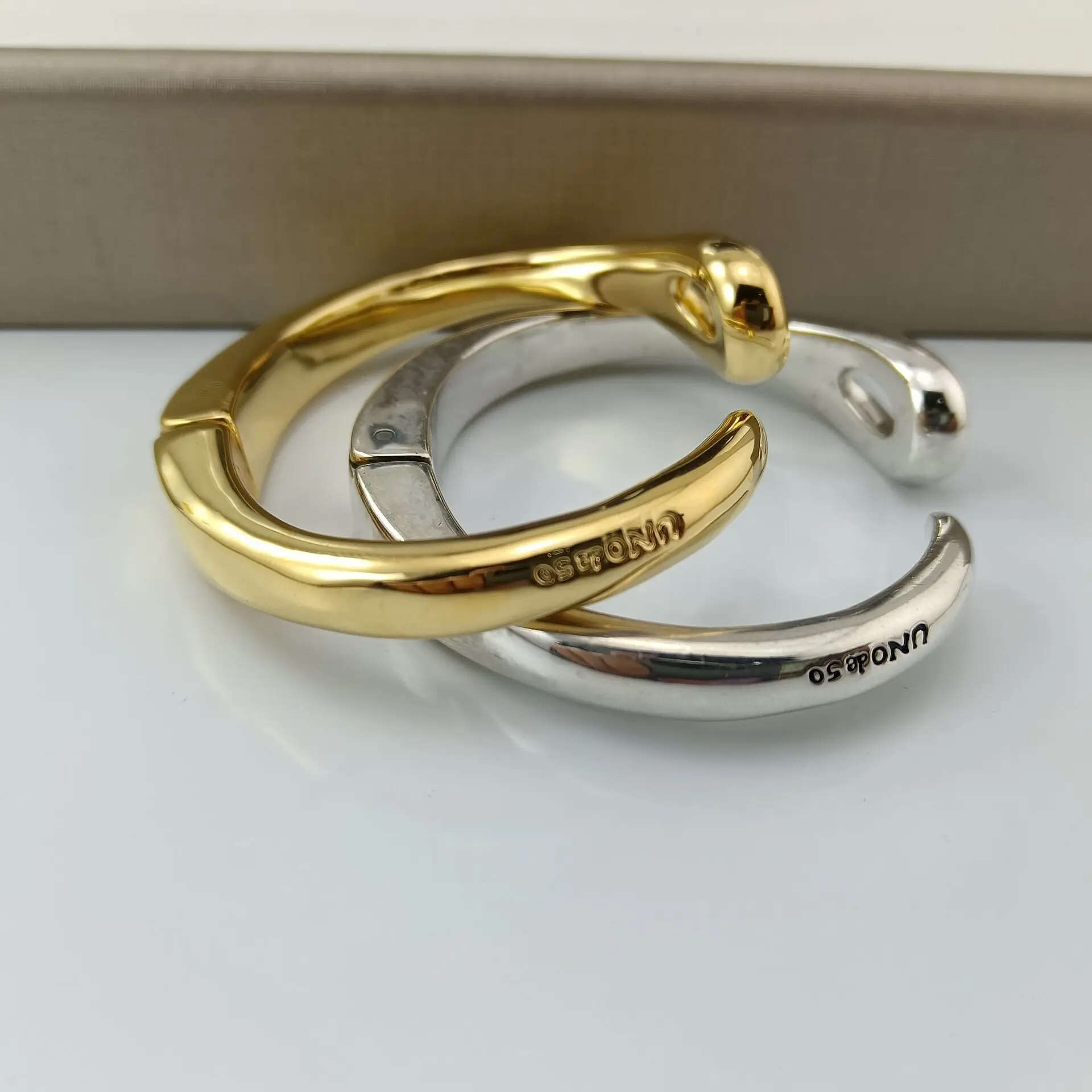 2022 fashion tide product  gold-plated silver minimalist ShouGongXing bracelets for men and women Europe free shipping