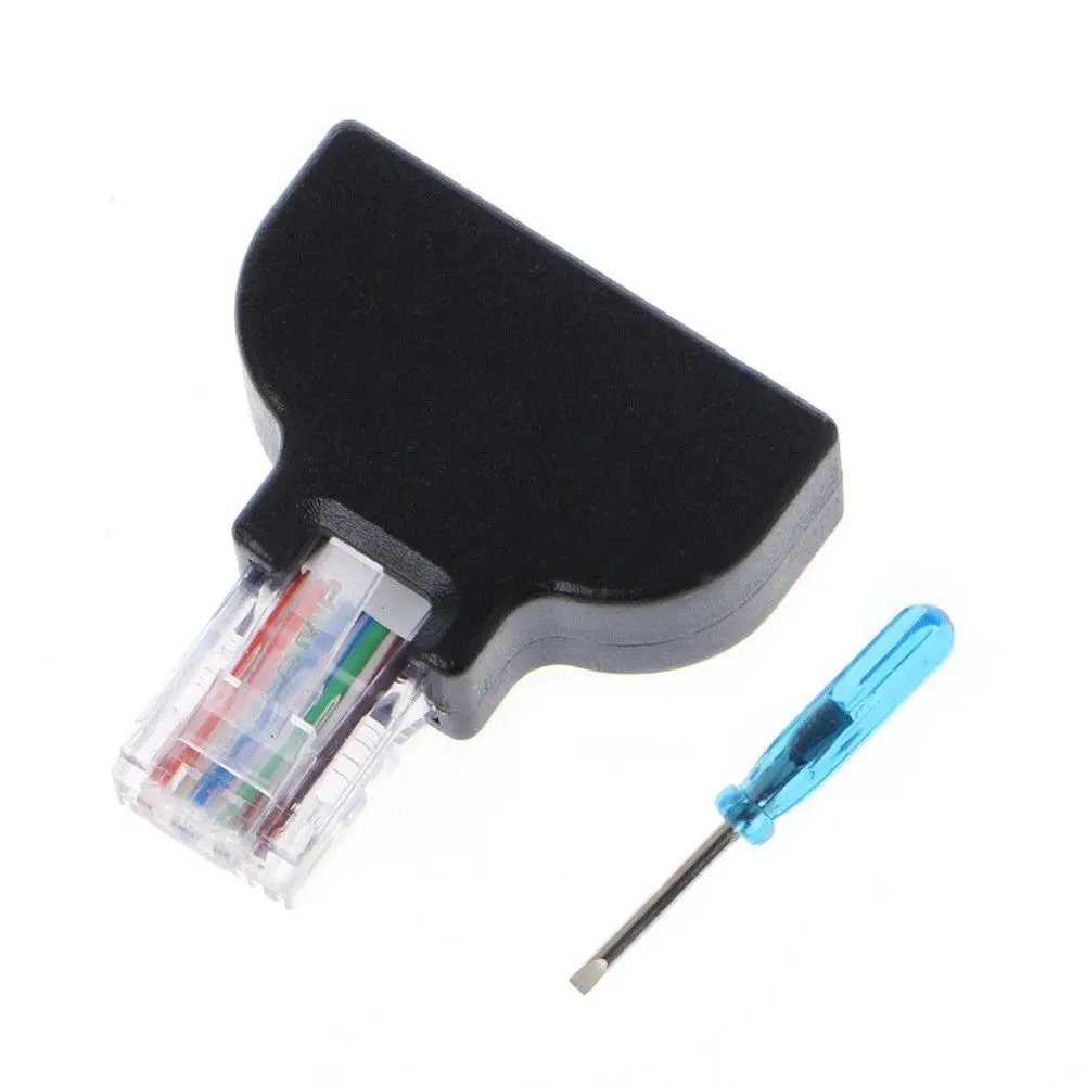 Ethernet RJ45 Male To 8 Pin AV Terminal Screw Adapter Converter Block CCTV Kit with Screwdriver