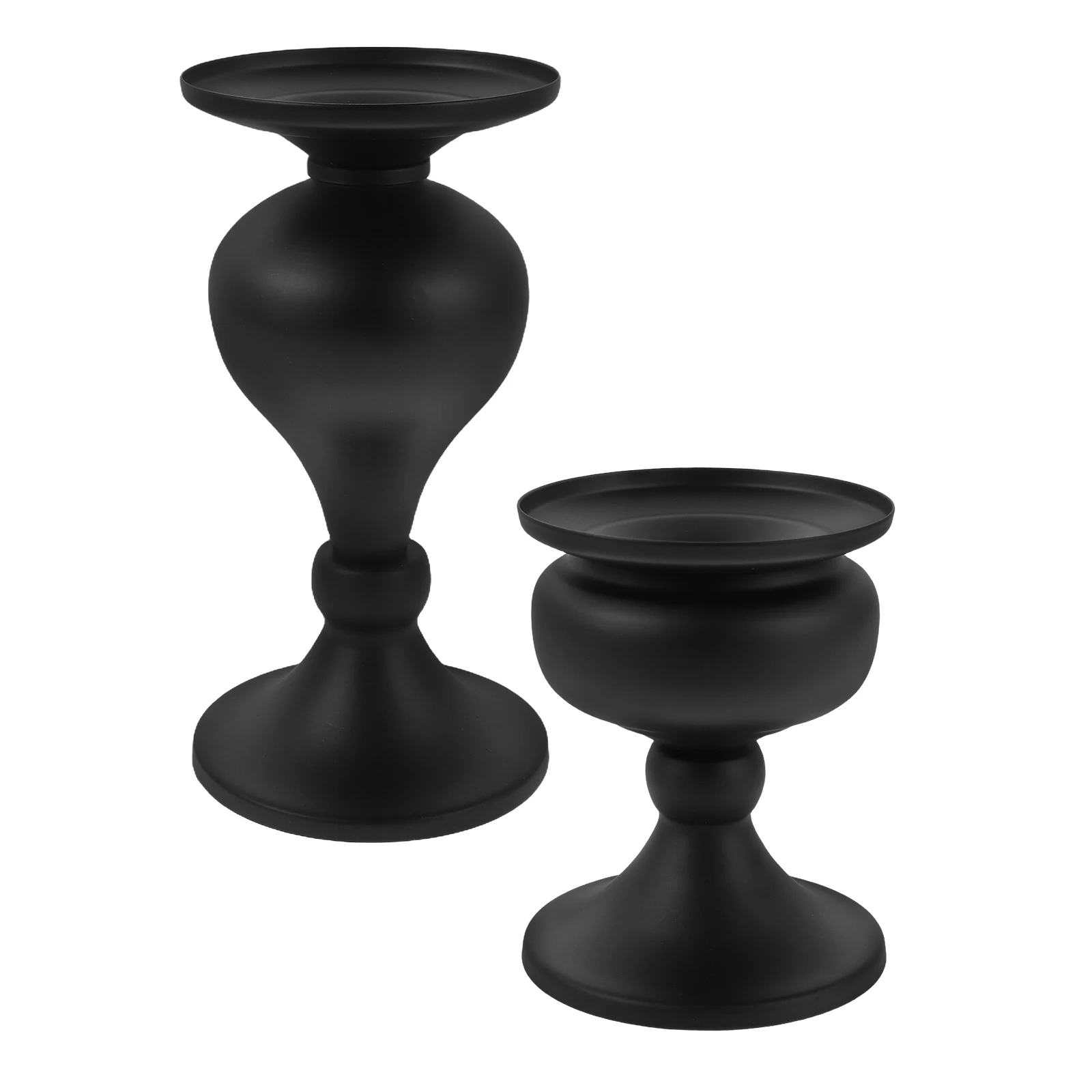 

2 Pcs Candlestick Ornament Holders Decor Indoor Desktop for Table Centerpiece American Style