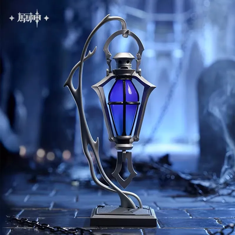 [Genuine] miHoYo Game Flins Lamp Genshin Impact Flins Night Light Anime Desk Lamp Bedroom Ornament Prop Cosplay Halloween Gifts