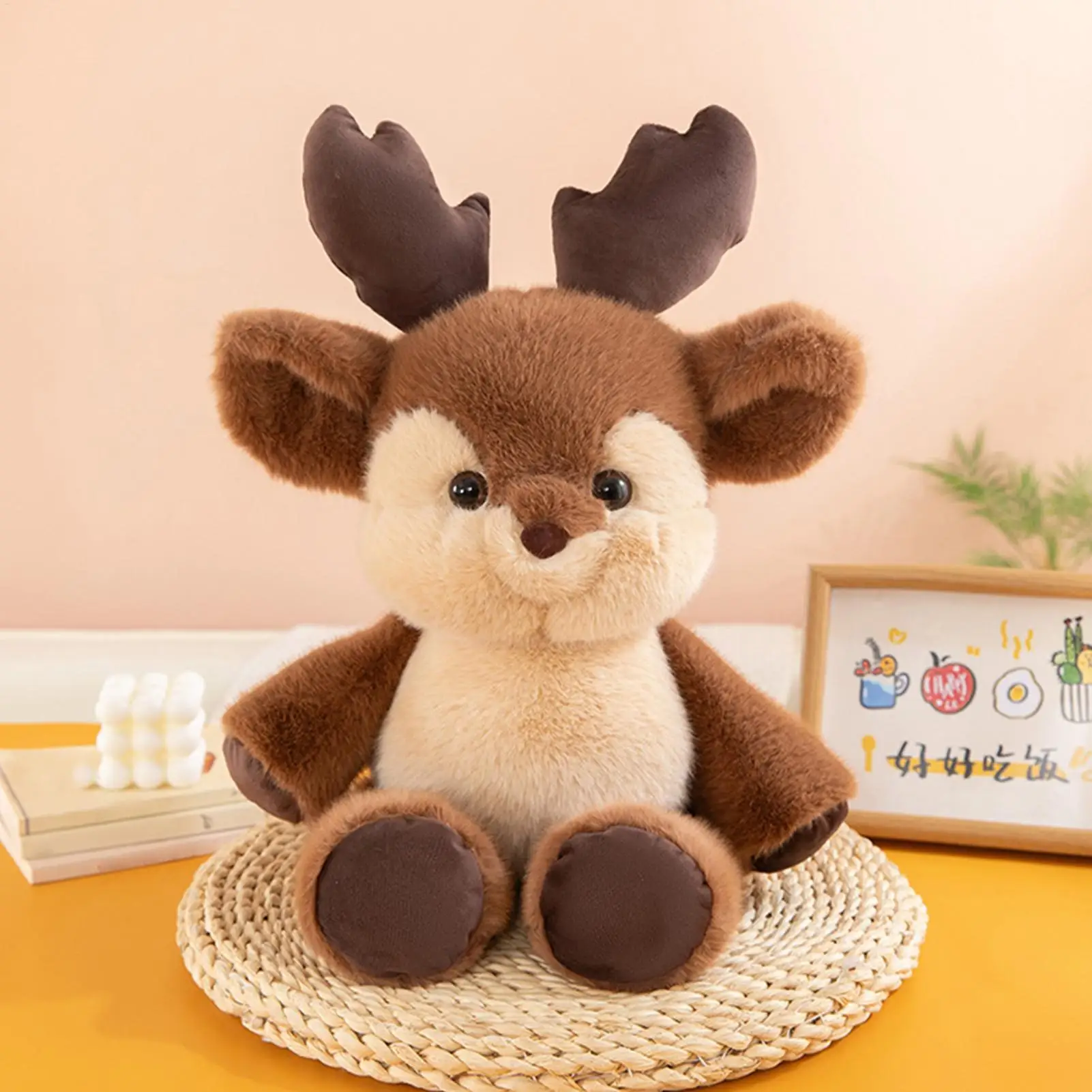 

Running Plush Toy Cute Stuffed Deer Room Decor Cuddly Animal Plush Doll For Boys Girls Women Nursery Home Desk Sofa Bed Car