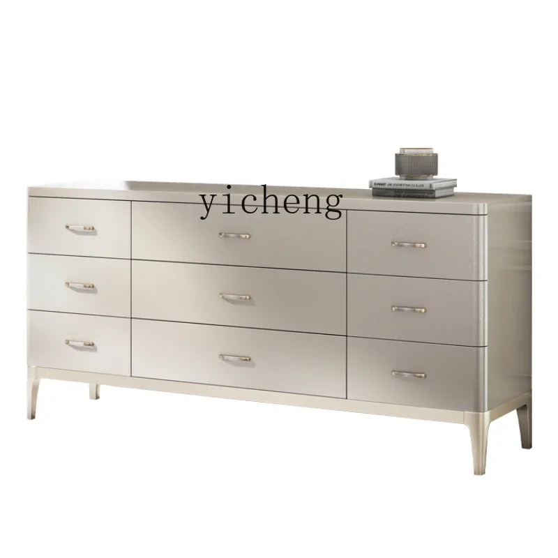 

XL Chest of Drawers Bedroom Storage Cabinet Solid Wood Locker Simple Nine-Drawer Cabinet Living Room Entrance Cabinet