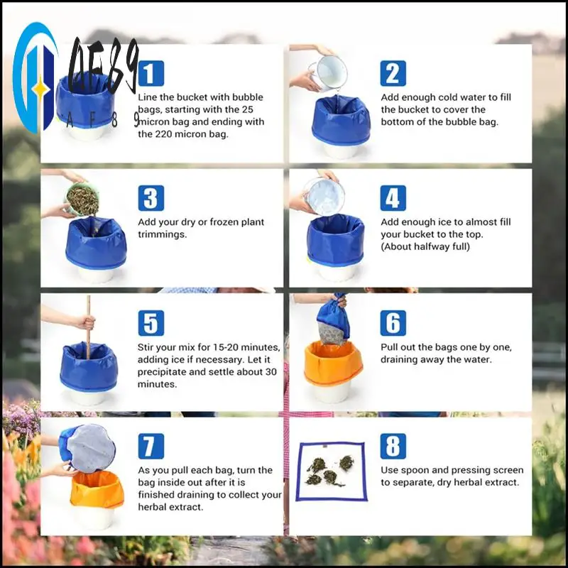 

AF89-4 Pack Фильтр-мешки, Набор фильтр-мешков, Фильтр-экран и мешок для хранения, Фильтр-мешок для роста растений, Мешок для хранения