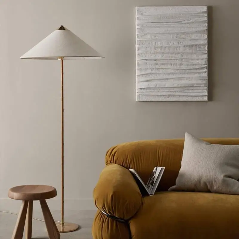 

Retro wabi silent wind living room dining room floor lamp, new Chinese tea room vertical table lamp