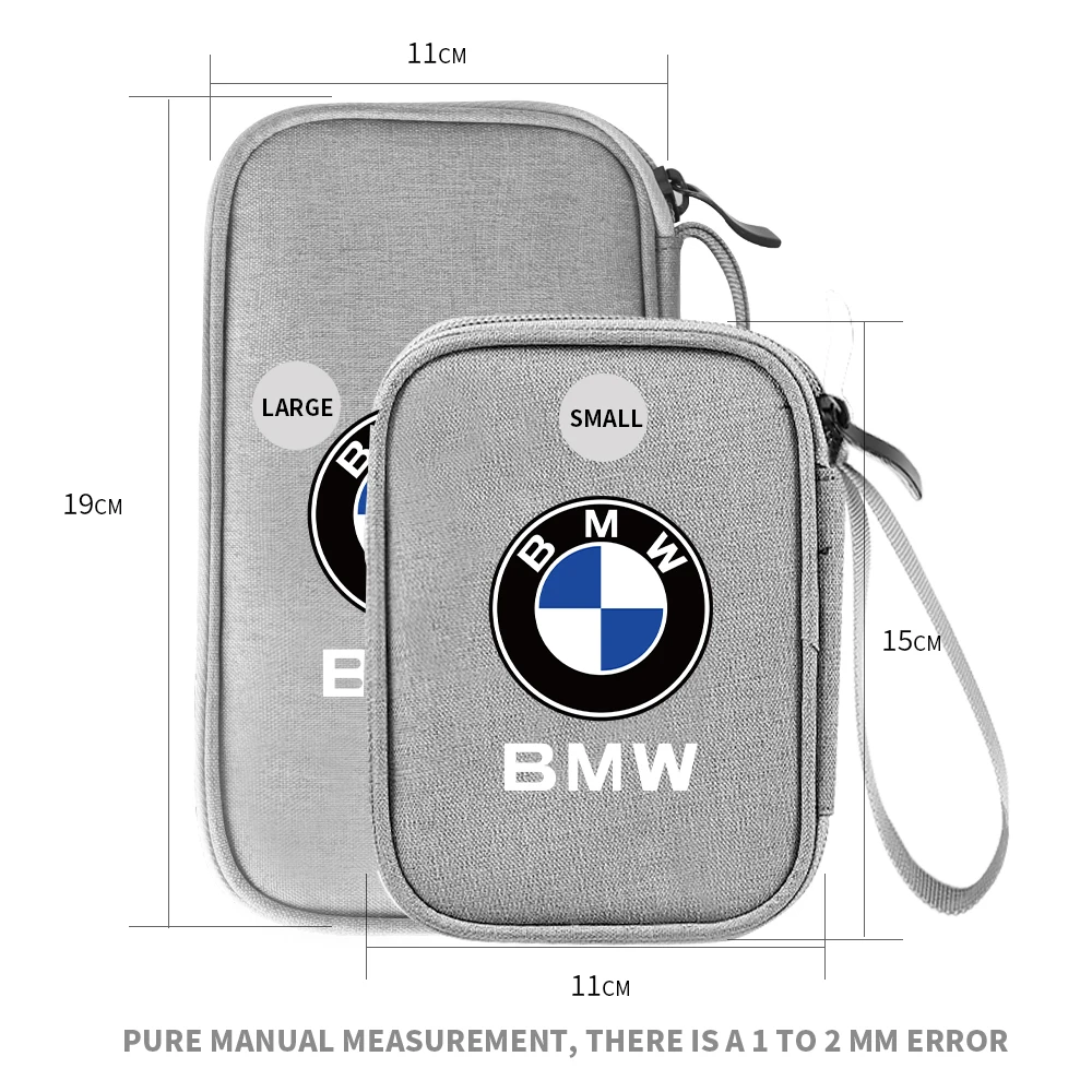 Car Organizer Portable Key Case Earphone Storage Bags For BMW M Performance E36 E39 E46 E53 E90 E60 E61 E87 X1 X3 X5 F30 F20 F10