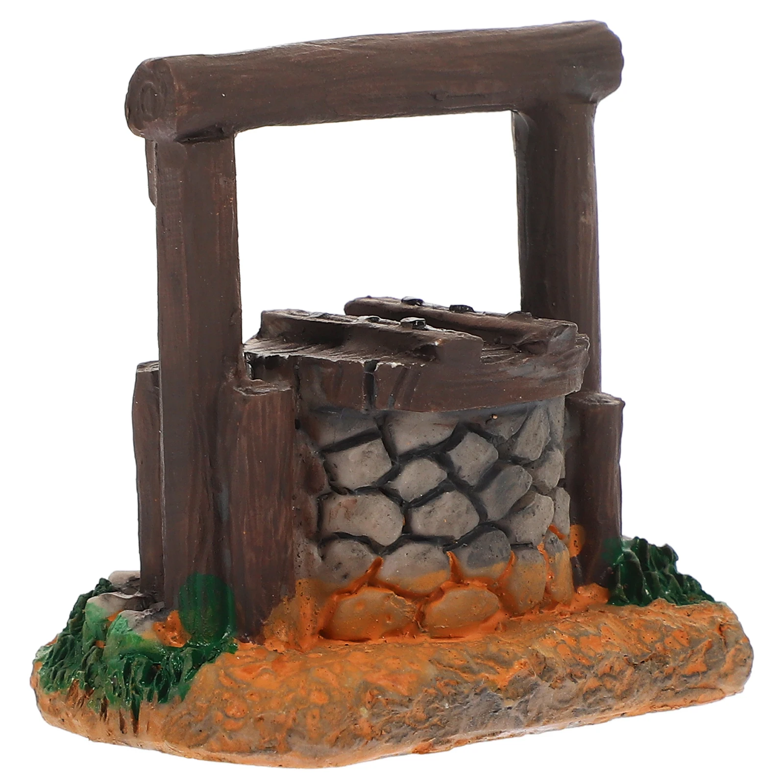 

Retro Stone Well Miniature Garden Accessories Realistic Resin Lawn Landscape Water Well Ornaments Sandstone Model Mini House