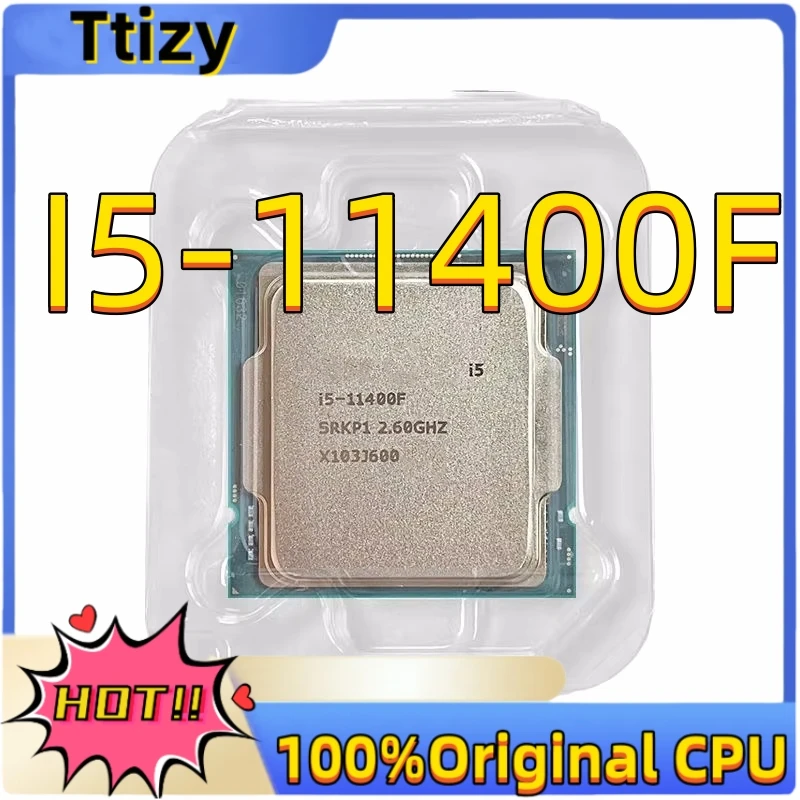 Core NEW i5 11400F 2.6 GHz Six-Core Twelve-Thread CPU L3=12M 65W LGA 1200 new but no fan