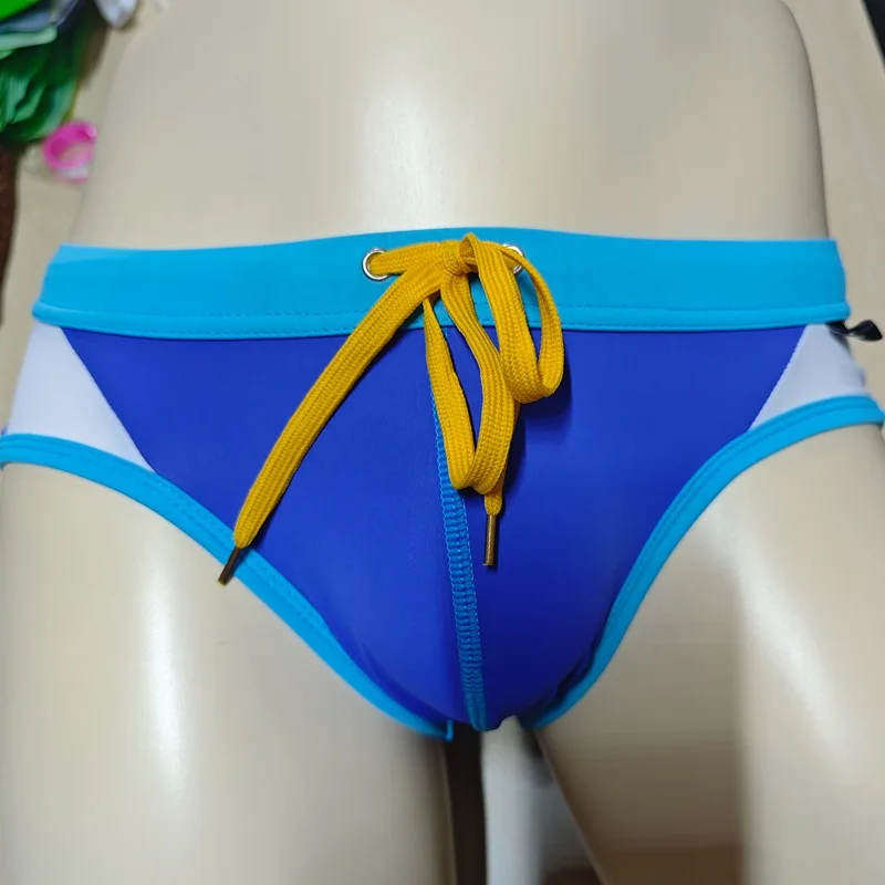 

Fashion color matching men's seaside swimming trunks underwear simple fashion breathable men's pants D5090