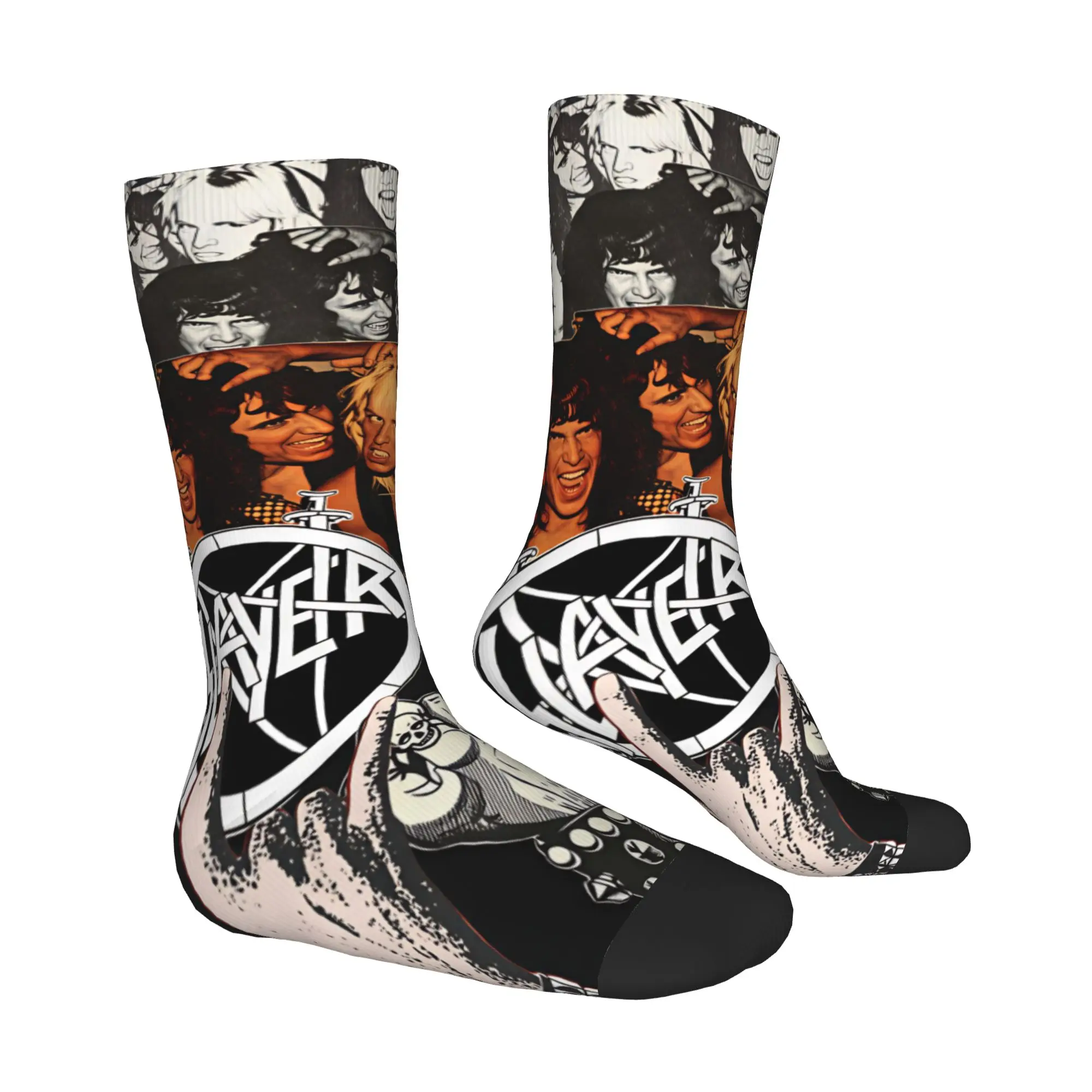 S-Slayers Heavy Metal Rock Dress Socks Men's Women's Warm Fashion  Crew Socks