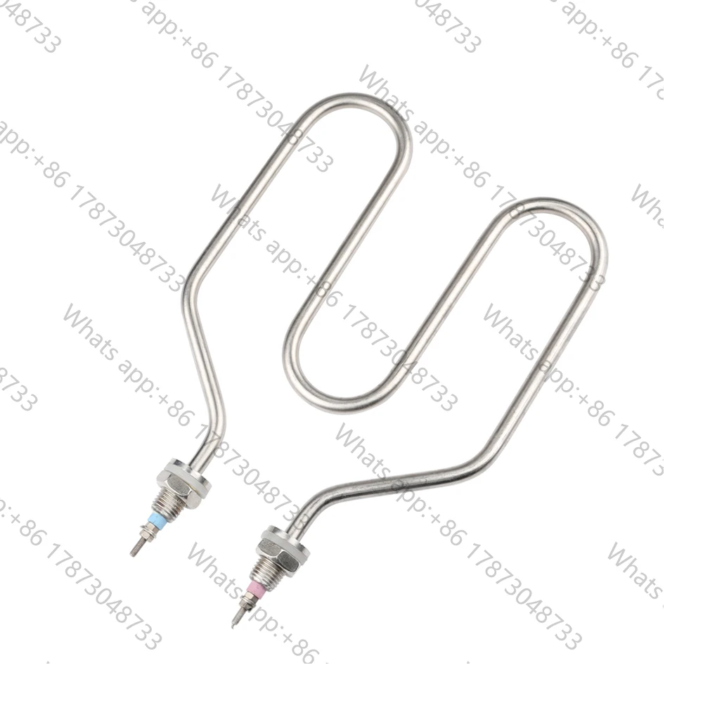 1500W 220V 2U Electric Heat Element - 8mm Stainless Steel 304 Radiator Heater Heating Tube for Insulation Barrels