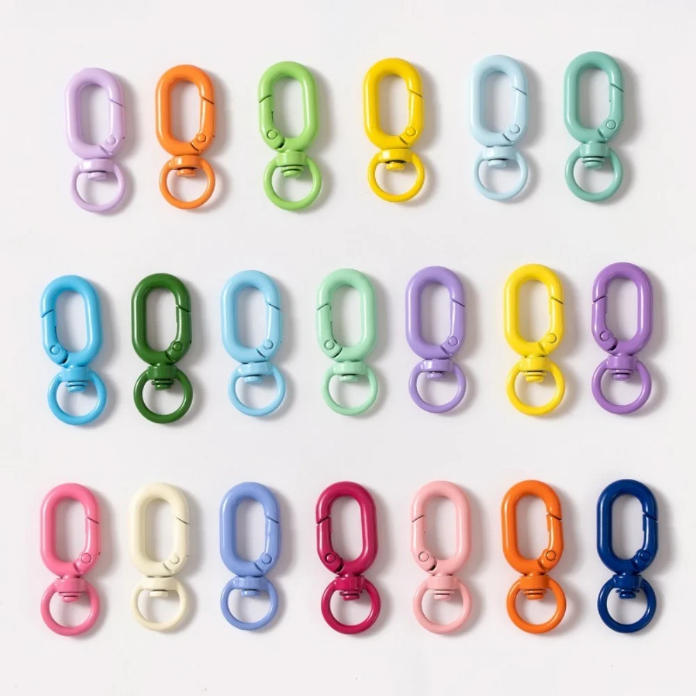 5/10pcs Colorful Metal Lobster Claw Clasps Swivel Lanyards Trigger Strap Key Ring DIY Accessories for Bag Key Chains Connector
