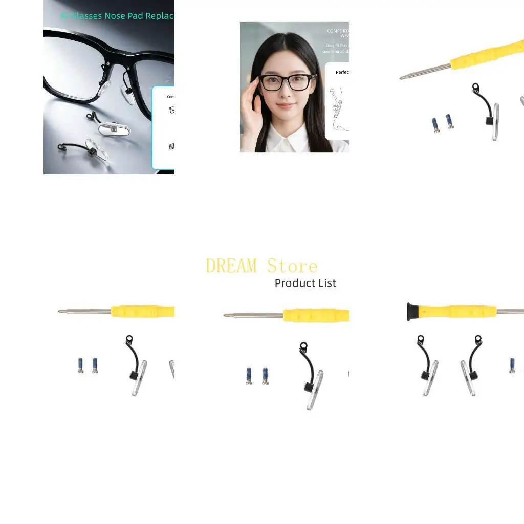 Listed Glasses Nose Repair with Silicone Rest Units and Tool for Qwen Best Sale