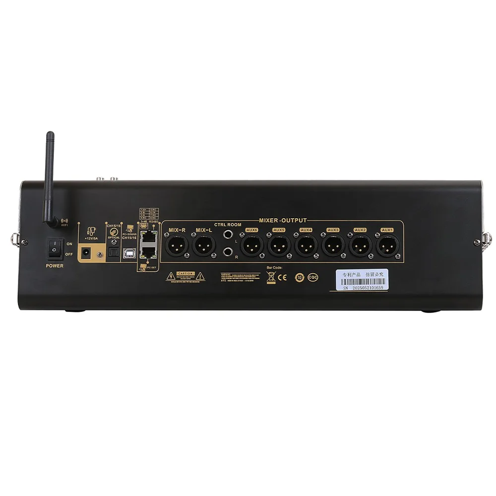 X16 Digital Audio Console Mixer 16 Channel with Touch Screen Multi Device Remote Control for Audio System