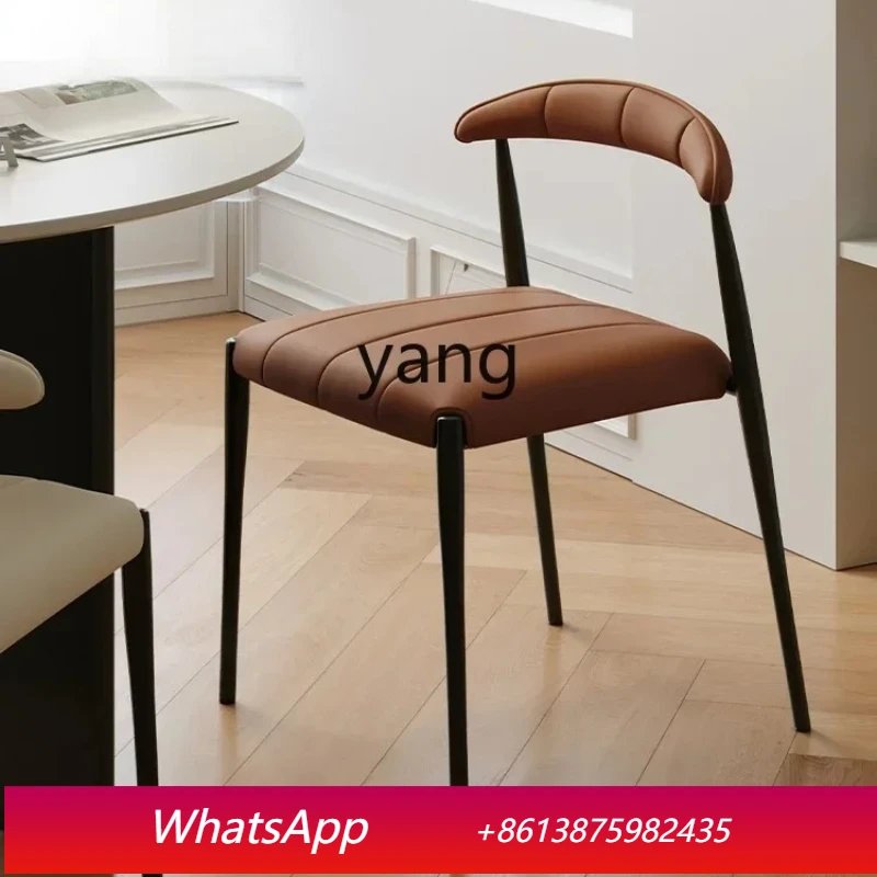 LTT croissant dining chair modern minimalist stacked backrest small apartment medieval dining table and chairs