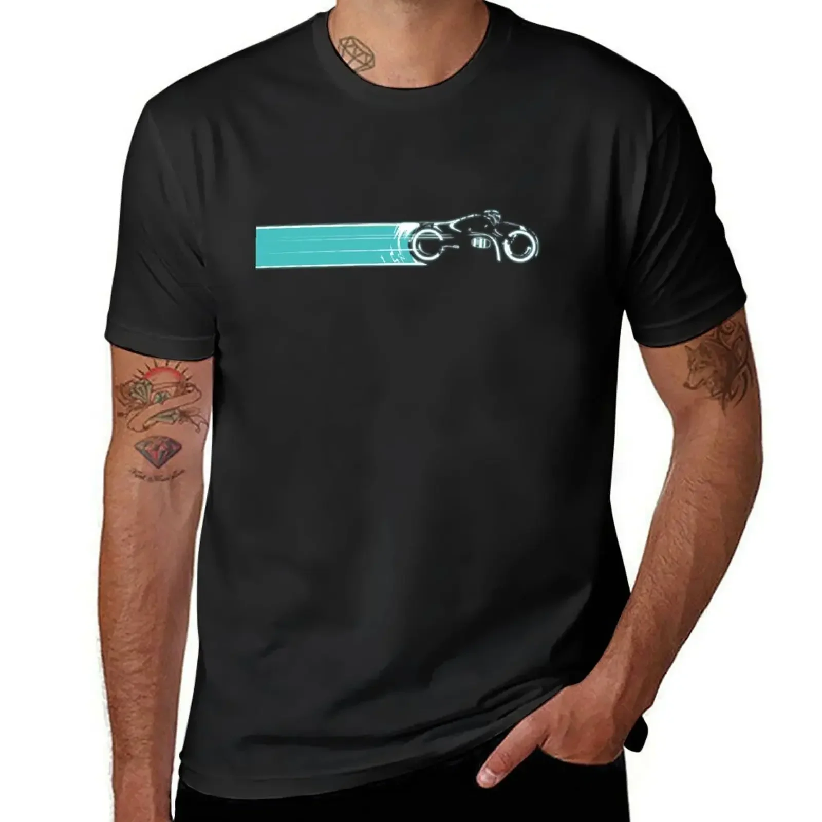 

New in tops & tees shirt homme manga vintage anime clothes Tron Light Cycle 2024 T-Shirt anime clothes tees oversized tshirt men