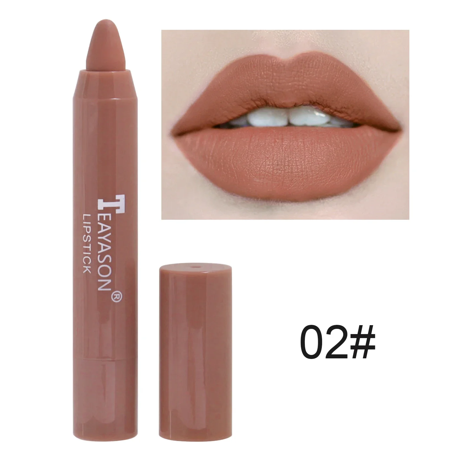 Waterdichte Matte Naakt Lippenstift Langdurige Kleurweergave Non-stick Fluwelen Naakt Bruin Lippen Liner Potlood Vrouw Make-Up Cosmetica