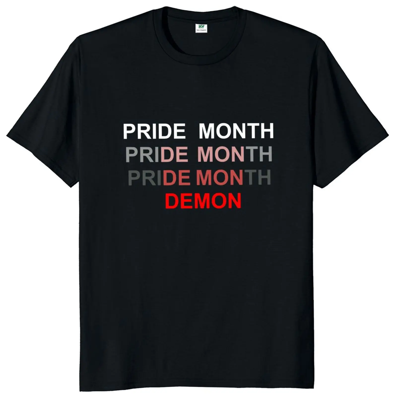 Pride Month Demon Classic T Shirt LGBT Sarcasm Quote Design Trendy Tshirt 100% Cotton Novelty Men Women Oversize T-Shirt