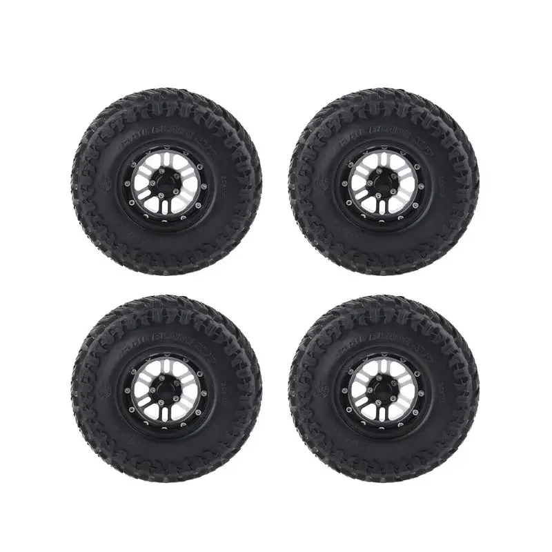 

4PCS 108MM/120mm 1.9" Rubber Tires & Metal Beadlock Wheel Rims for 1:10 RC Rock Crawler car Axial SCX10 90046 TRX-4 S289