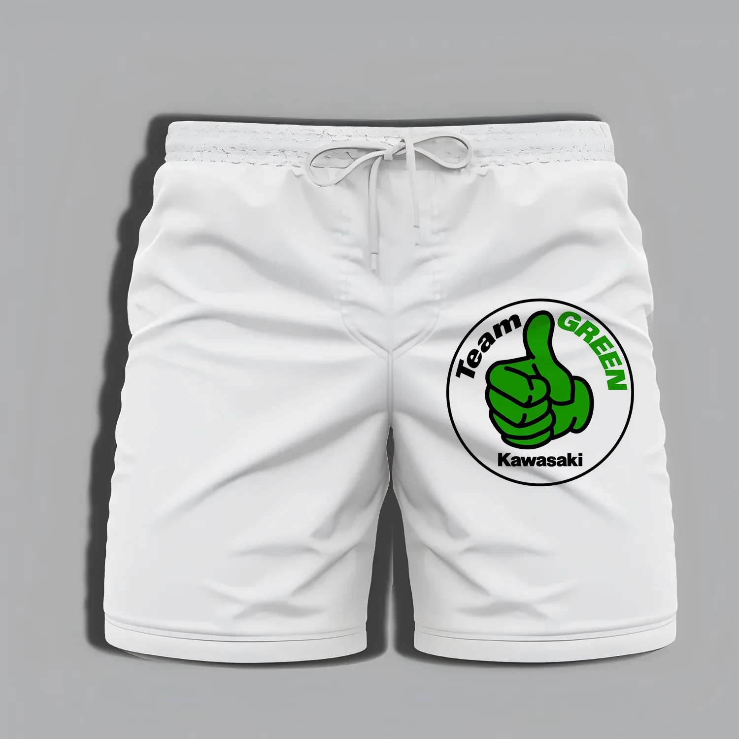 

Летние мужские шорты, простые модные дышащие быстросохнущие шорты Kawasaki с принтом, впитывающие пот, свободные удобные спортивные шорты